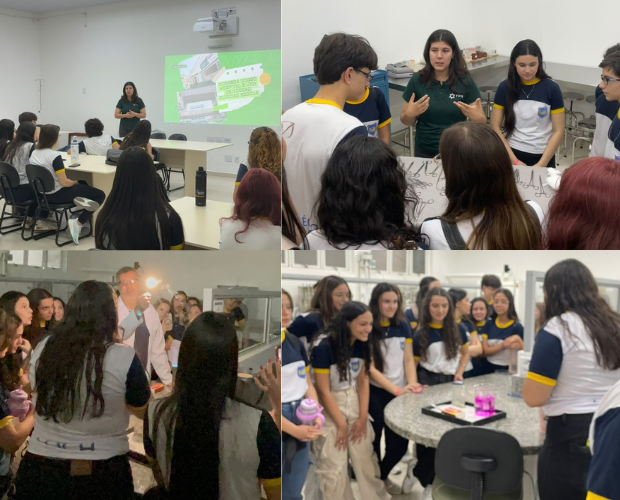 Alunos do Col�gio Foch de Pouso Alegre visitam Unidade Central da Univ�s